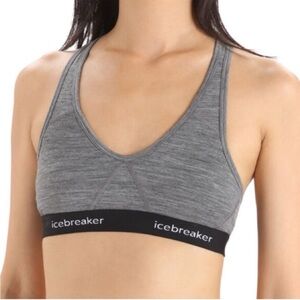 ICEBREAKER Merino Sprite Racerback Bra in Gritstone Heather sz S